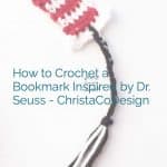 Red white striped hat bookmark.