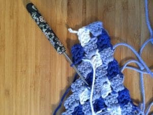 gingham crochet pillow