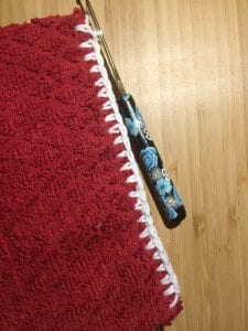 crochet towel topper
