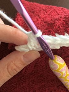 crochet towel topper