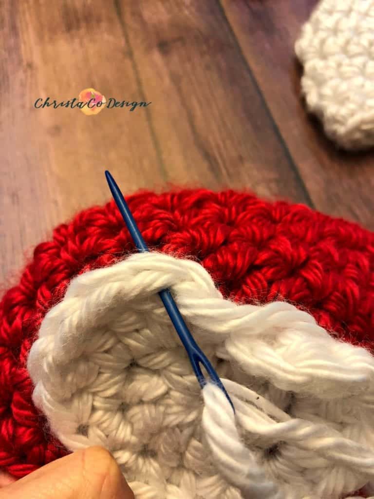 baby hat, sizes newborn to 12 months, red hat white heart, how to sew on applique