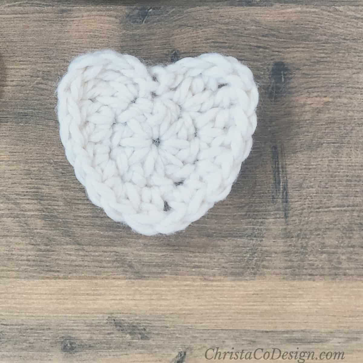 Crochet Heart Pattern in Chunky Yarn