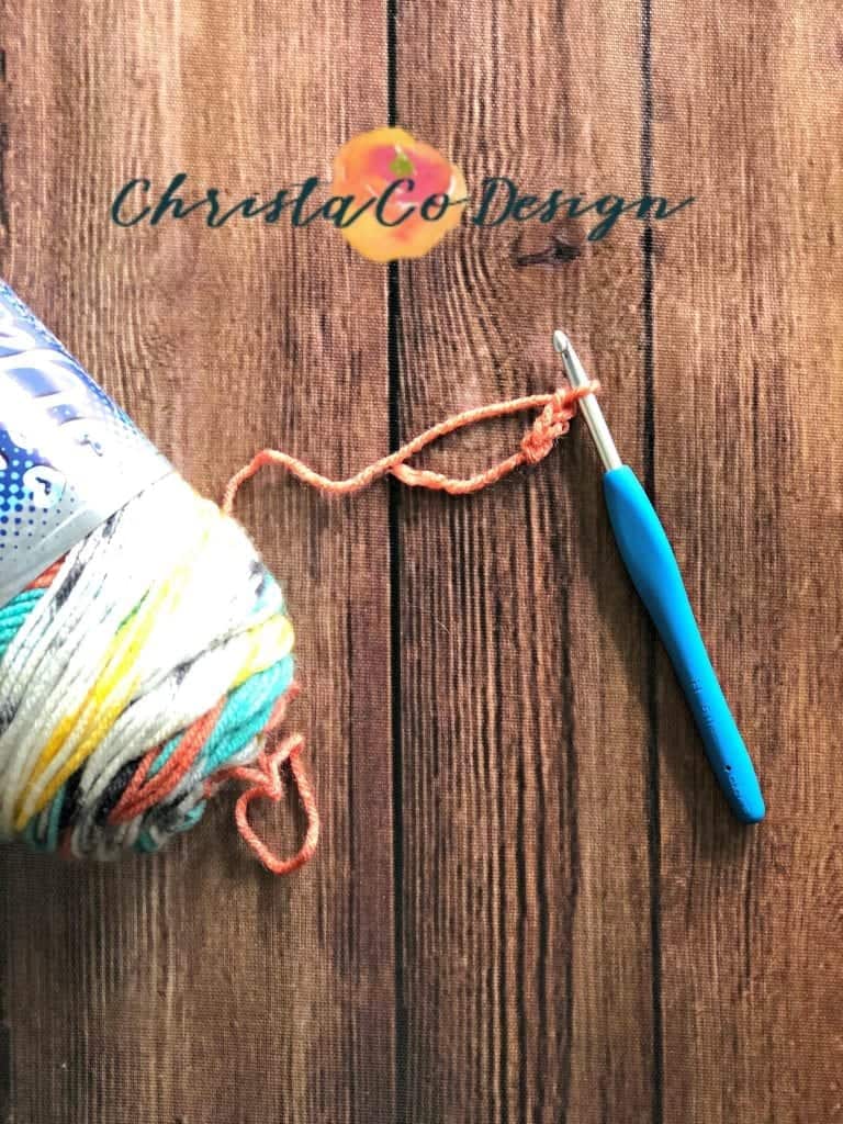 picture of ch 3 for triangle scarf