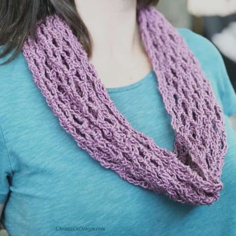 Free Summer Infinity Scarf Crochet Pattern For Beginners - ChristaCoDesign