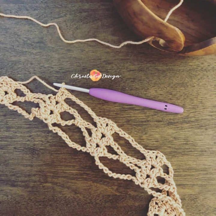 Easy Lacy Crochet Infinity Scarf a Free Pattern - ChristaCoDesign
