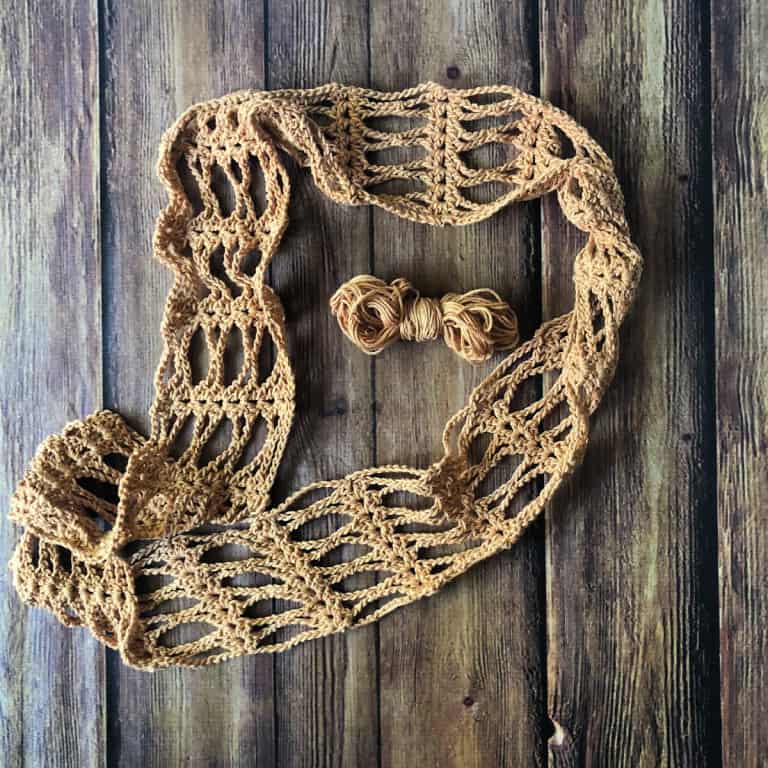 Easy Lacy Crochet Infinity Scarf a Free Pattern - ChristaCoDesign