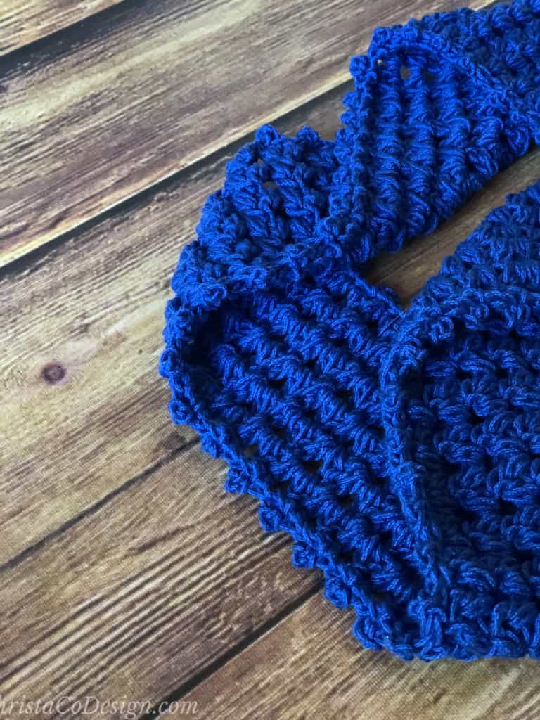 Free Lacy Textured Infinity Scarf Crochet Pattern - ChristaCoDesign