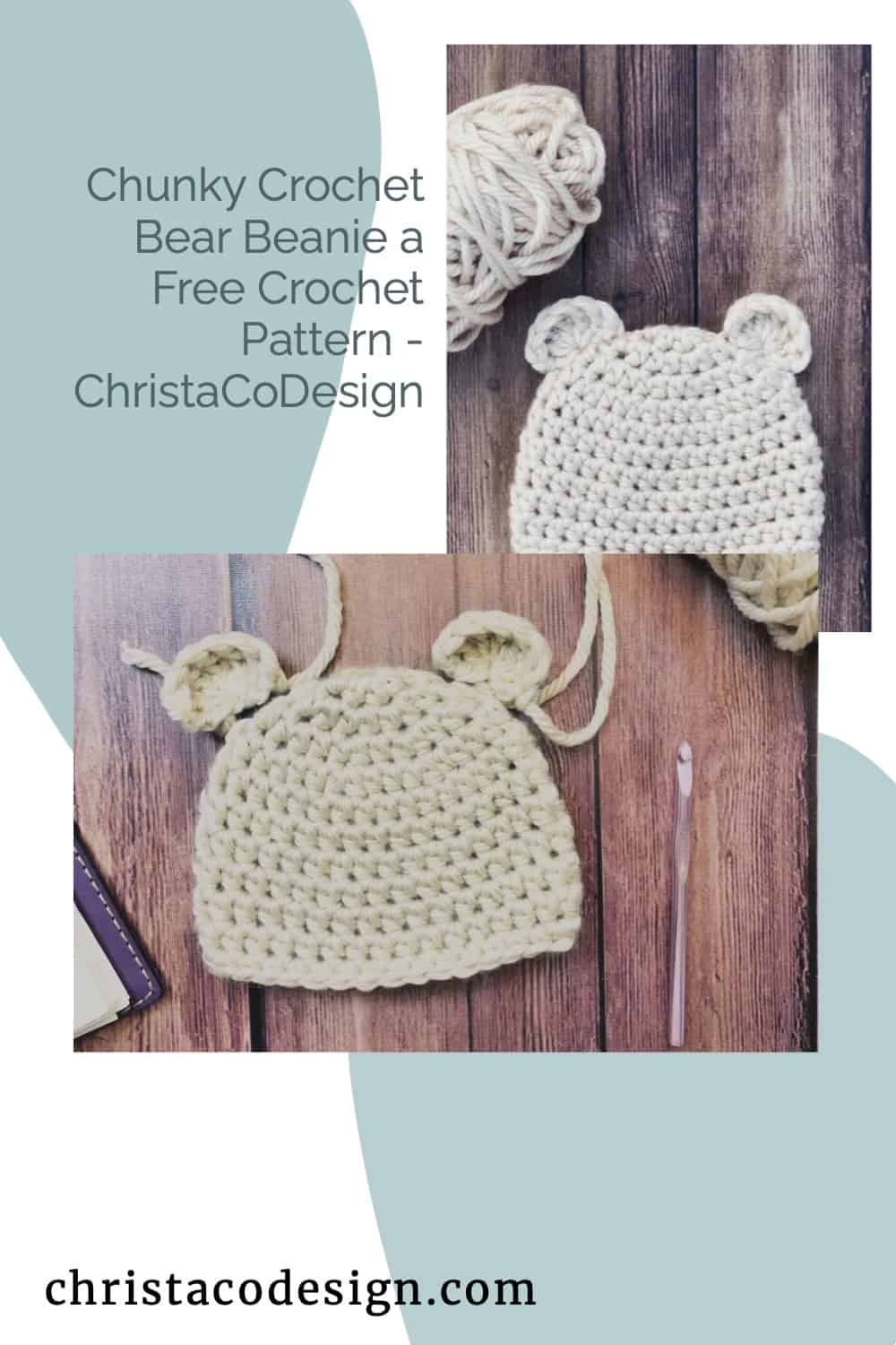 Best Crochet Baby Bear Hat a Free Crochet Pattern - ChristaCoDesign