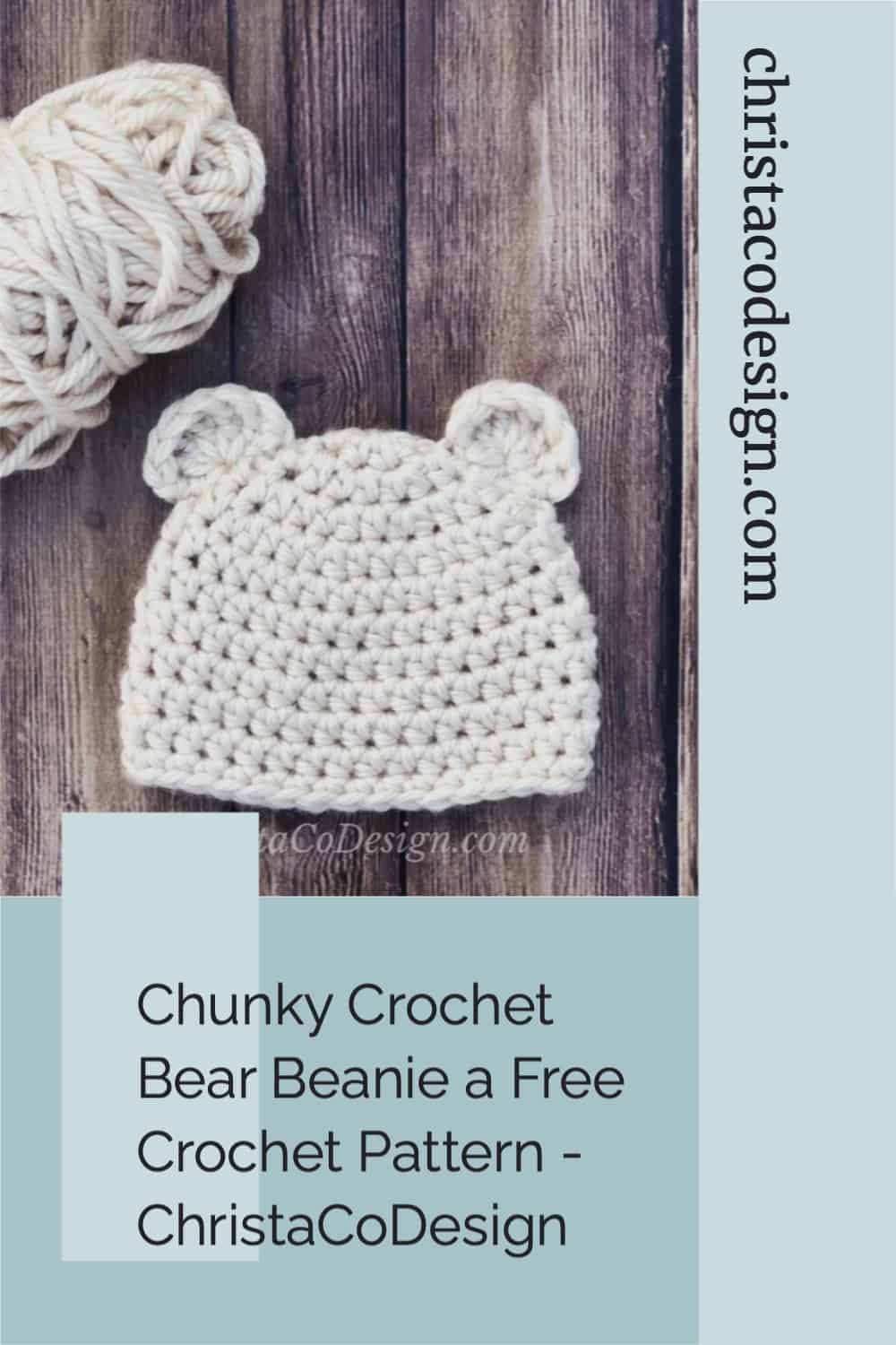Best Crochet Baby Bear Hat a Free Crochet Pattern - ChristaCoDesign