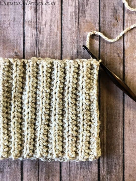 Chunky Crochet Hat a Free Easy Ribbed Beanie Pattern - ChristaCoDesign