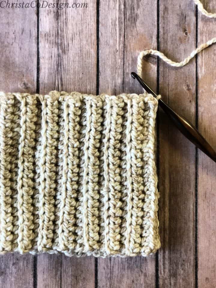 Chunky Crochet Hat a Free Easy Ribbed Beanie Pattern - ChristaCoDesign