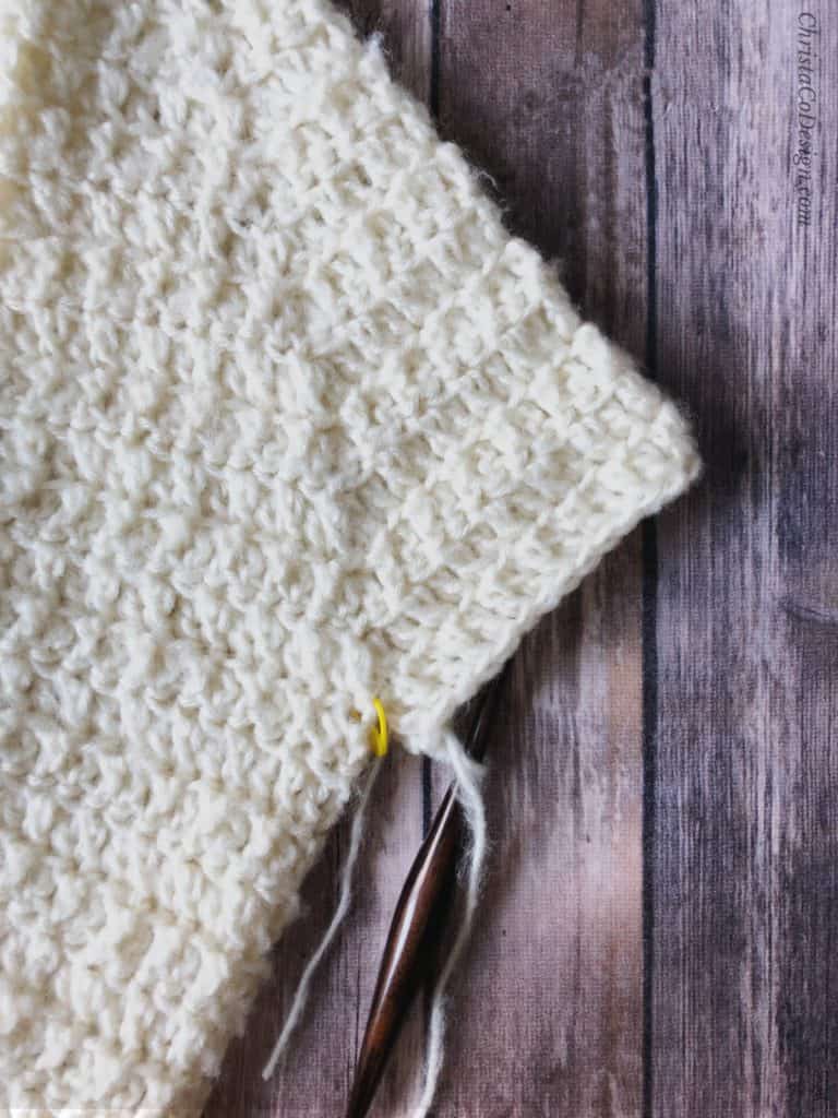 picture of body complete join for sleeves top down crochet chunky sweater
