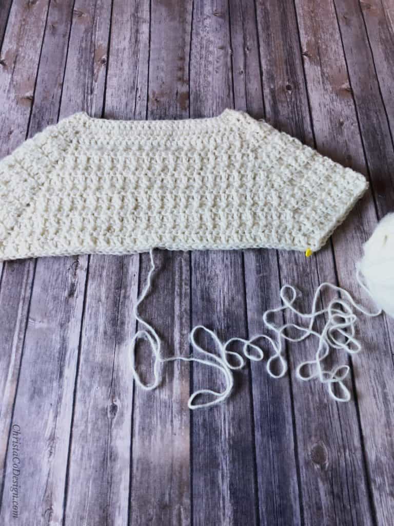 picture of divide raglan sweater free crochet pattern