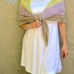 picture of Lilla Shawl tied front tutorial