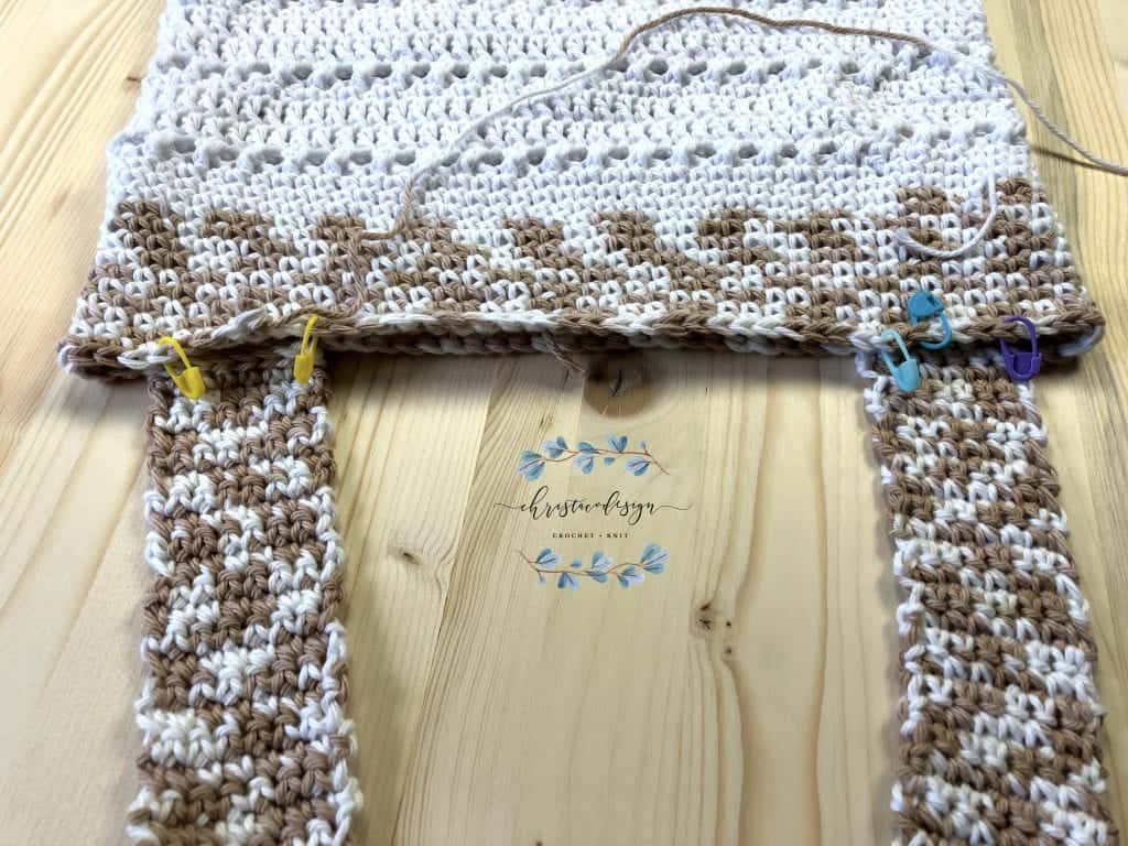 picture of one strap complete, marked for second.