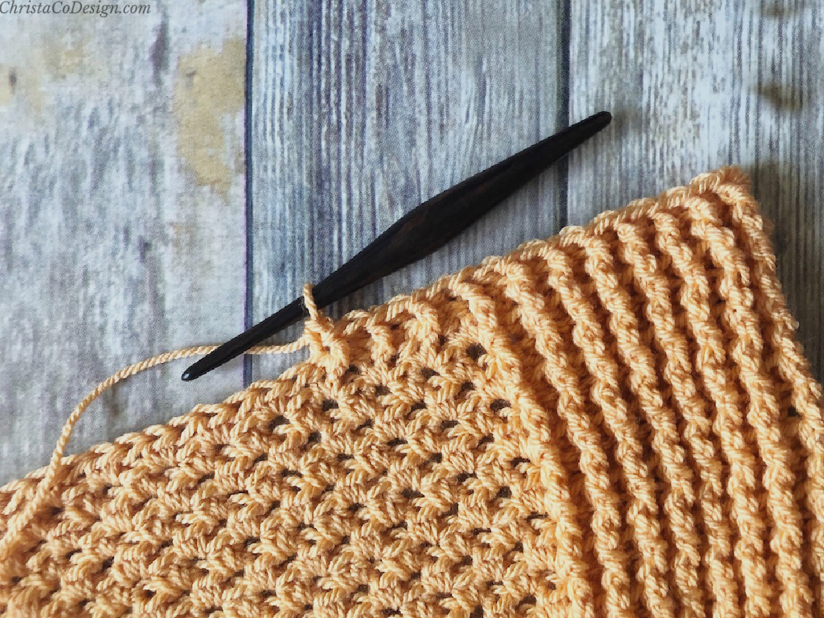 First row of border all post stitches.