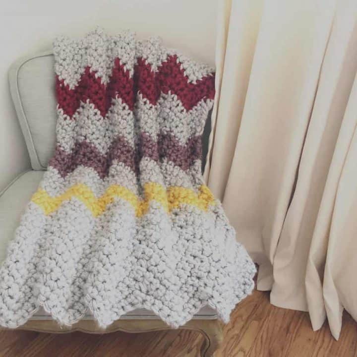 picture of chunky Chevron blanket