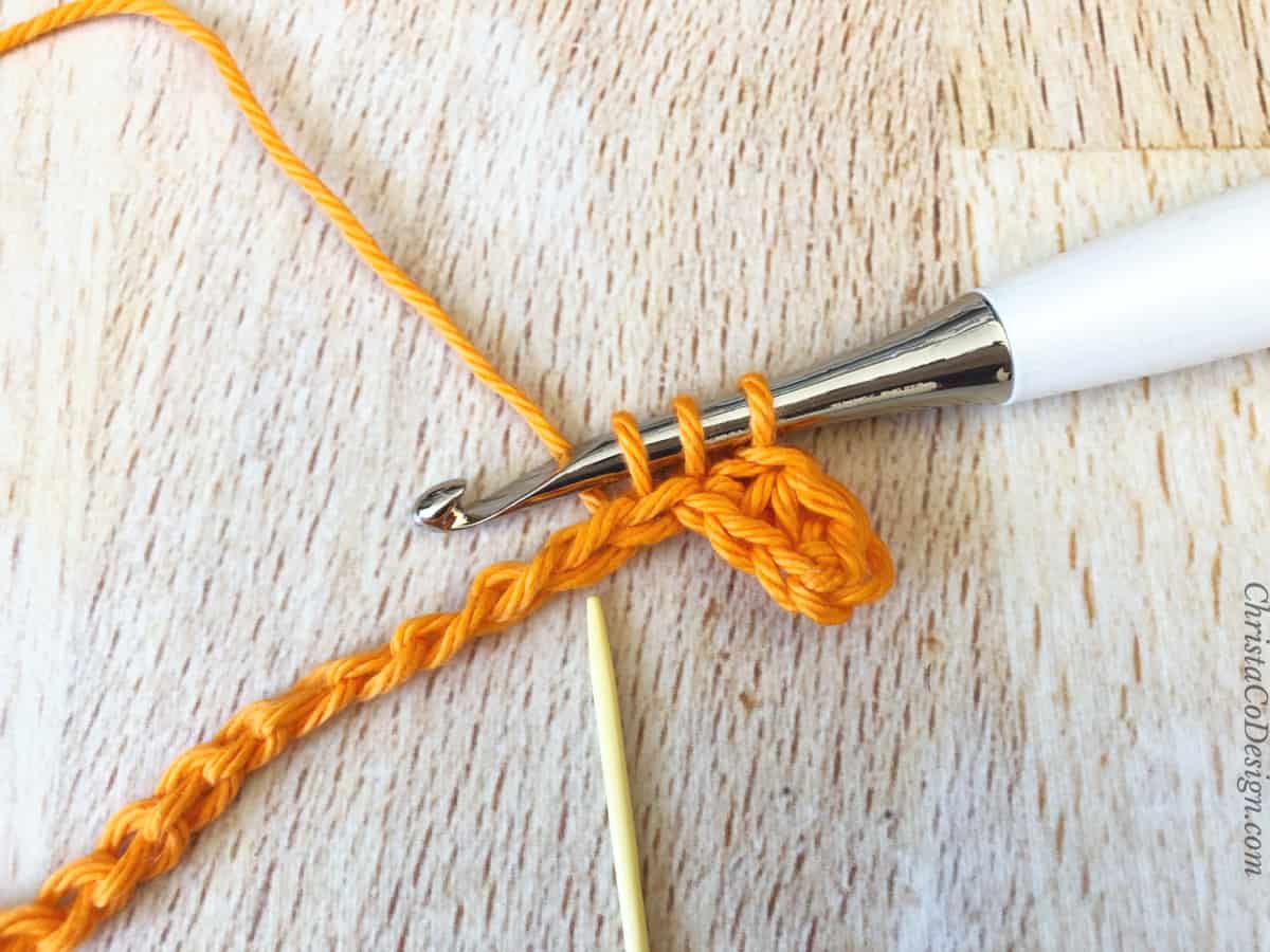 Trinity stitch crochet tutorial 3 loops on hook.
