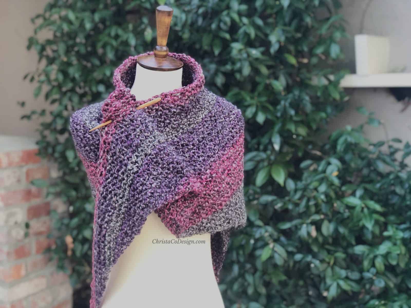 Umbria Chunky Knit Shawl Pattern- Free + Easy