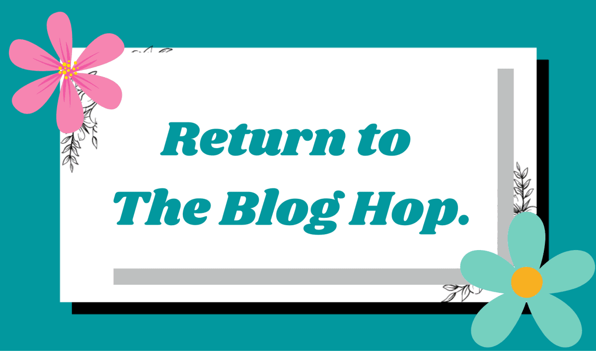 Teal button for blog hop.