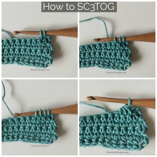 How to Single Crochet Three Together {Sc3tog} Tutorial - ChristaCoDesign