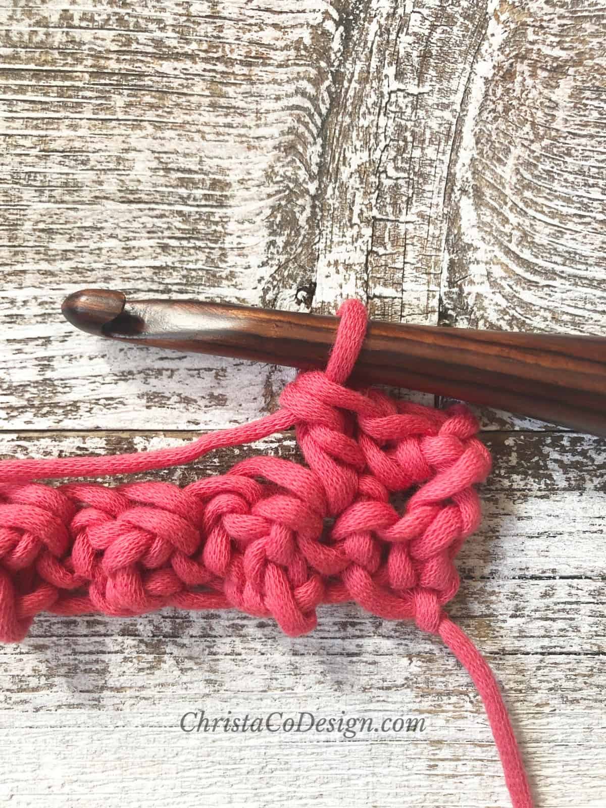Double crochet in next stitch.
