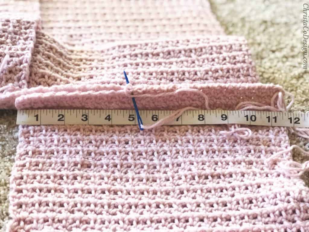 Seaming front to back panel.