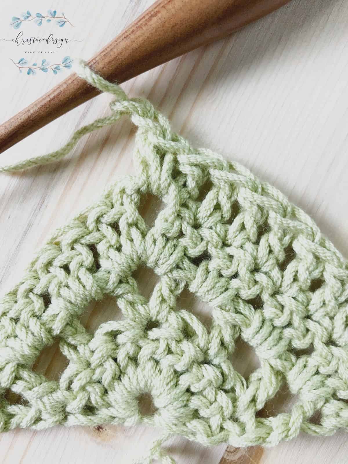 Center mini bean stitch crochet shawl tutorial.