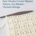 picture of pin image with text easy chunky crochet blanket pattern free