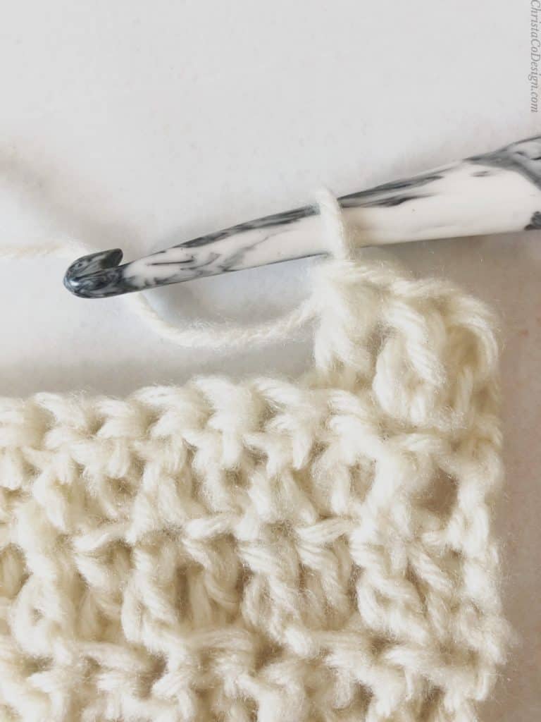 Back Loop Only Double Crochet Step by Step Tutorial - ChristaCoDesign