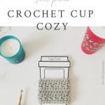 picture of crochet travel cup cozy pin image with text free pattern