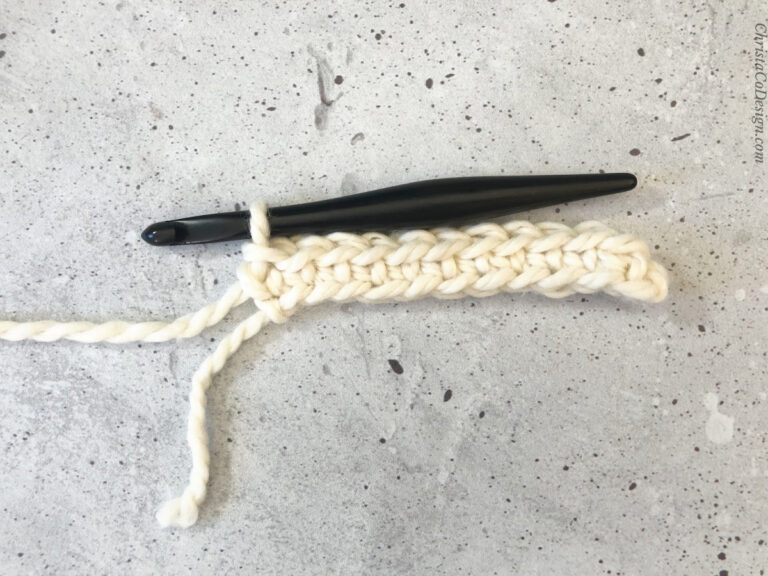 First complete row single crochet.