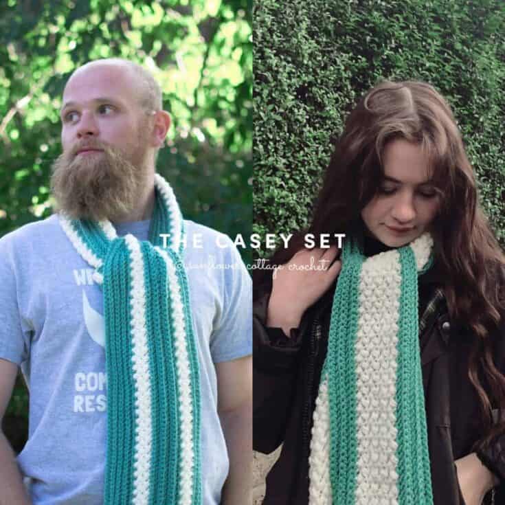 Image for The Casey Set – His and Her’s Scarves! Sunflower Cottage Crochet