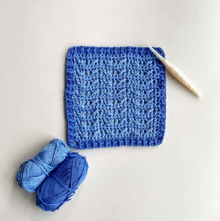 Image for Crochet Cable Stitch Pattern – Easy Rialto Square