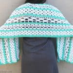 Finestra shawl lacy squares rectangle wrap.