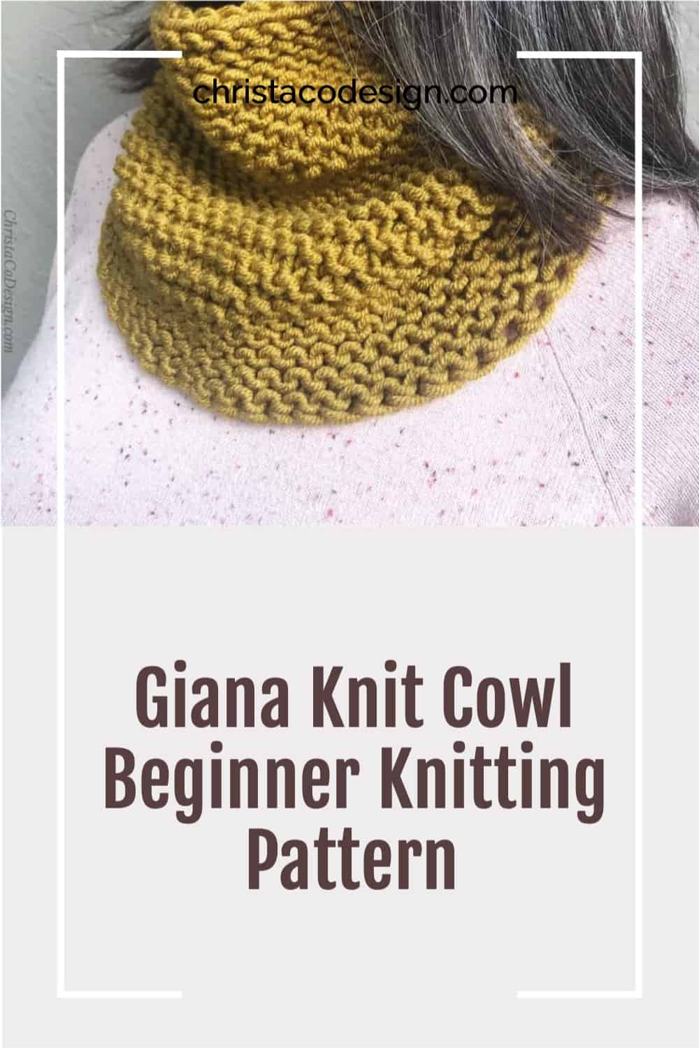 One Skein Cowl Knitting Pattern Giana Cowl - ChristaCoDesign