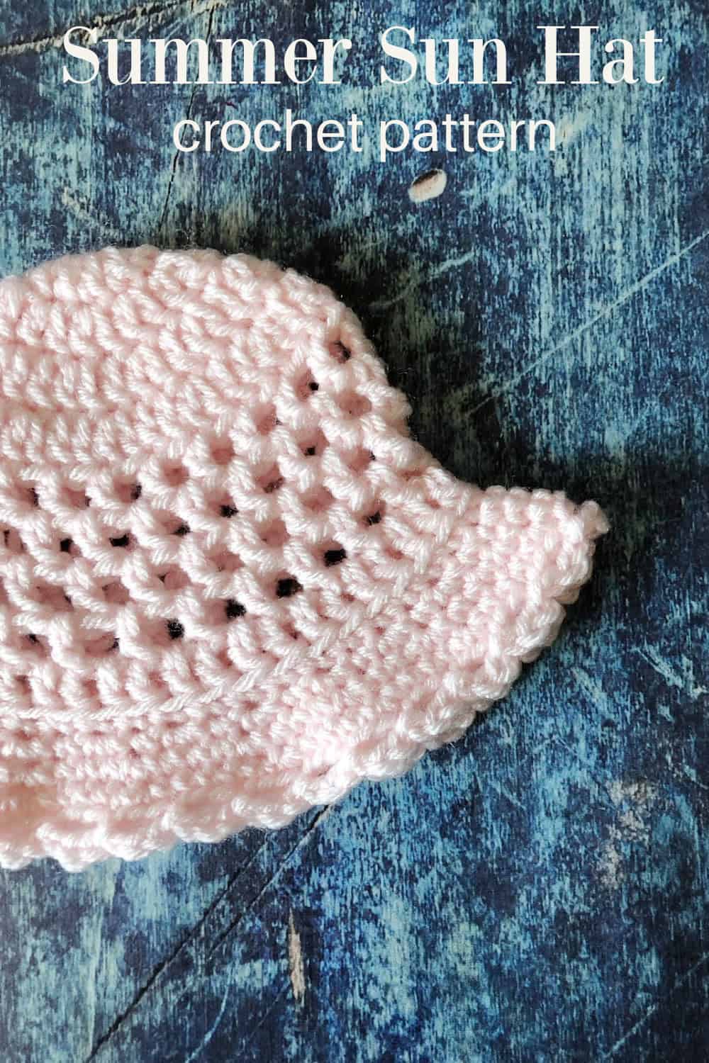 Simple Summer Sun Hat Crochet Pattern in All Sizes - ChristaCoDesign