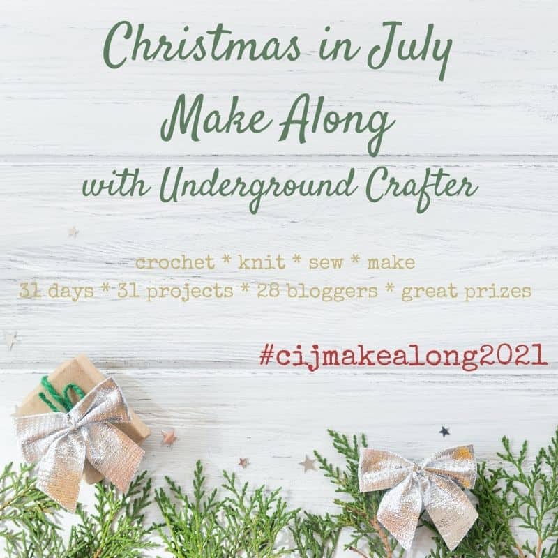 Christmas in July Make Along graphic.