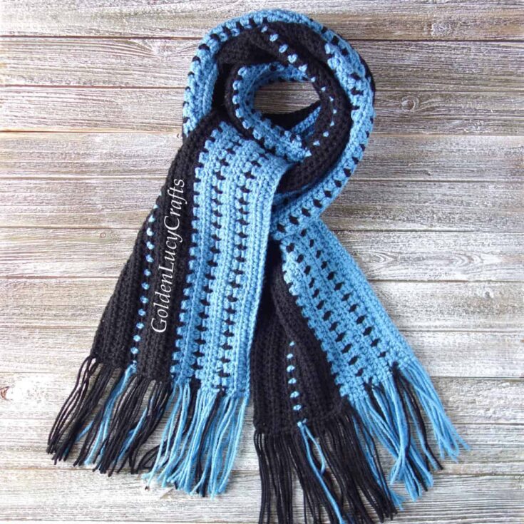 Image for Crochet Scarf for Men, Unisex Scarf