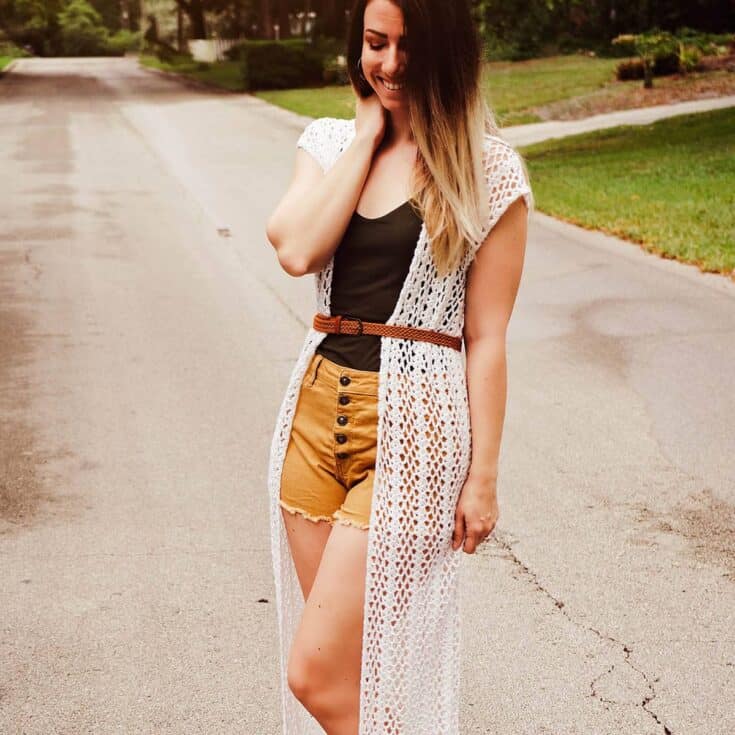 Image for Long Summer Crochet Duster Free Pattern - Briana K Designs