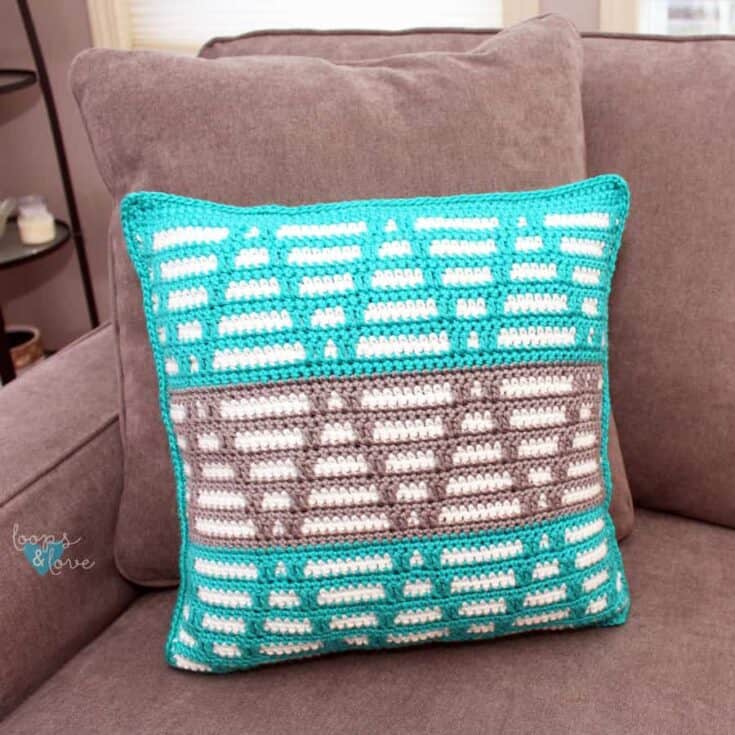 Image for Mosaic Triangles Pillow – Free Crochet Pattern