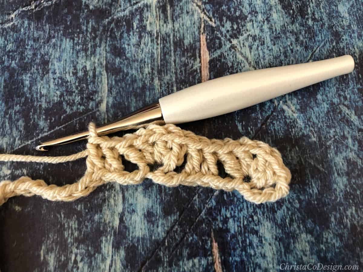 Another set of 2 double crochet.