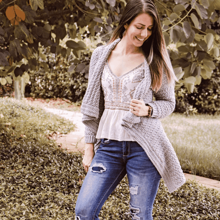 Image for Snuggle Puff Crochet Cardigan Pattern