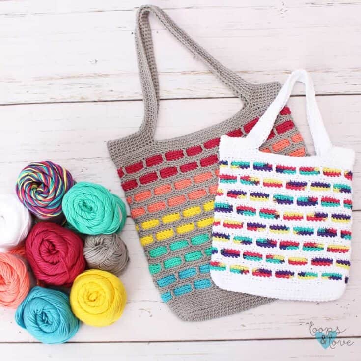 Image for Mosaic Bricks Tote – Free Crochet Pattern