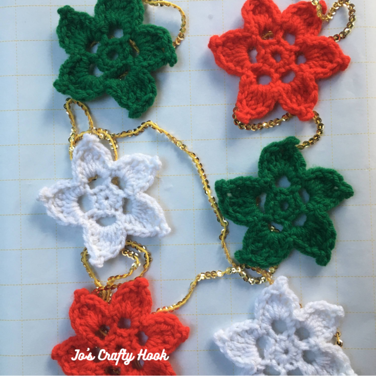 Image for Christmas Star Ornaments Free Crochet Pattern