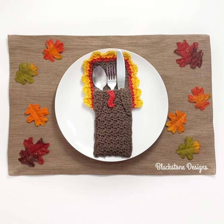 Image for Turkey Belly Flatware Holder - Free Crochet Pattern • Blackstone Designs