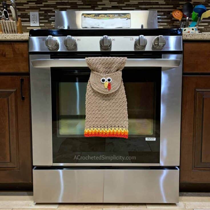 Image for Turkey Kitchen Towel - Free Crochet Towel Pattern
