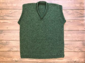 Men's Crochet Sweater Vest Pattern Free Alfonso Vest - ChristaCoDesign