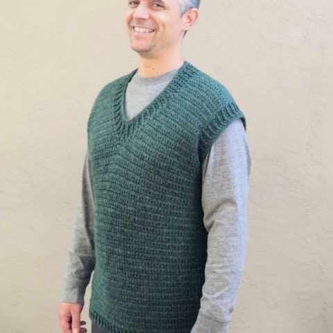 Men's Crochet Sweater Vest Pattern Free Alfonso Vest - ChristaCoDesign