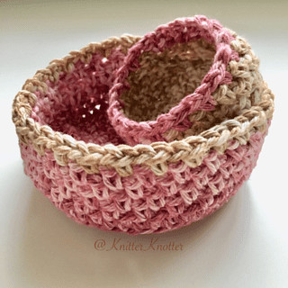 Image for Cherry Blossom Stackable Baskets pattern by Arunima Goel